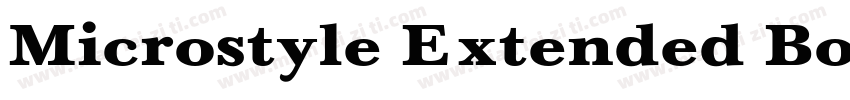 Microstyle Extended Bold字体转换